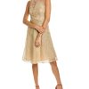 Clothing * | Women Js Collections Sequin A-Line Dress Gold