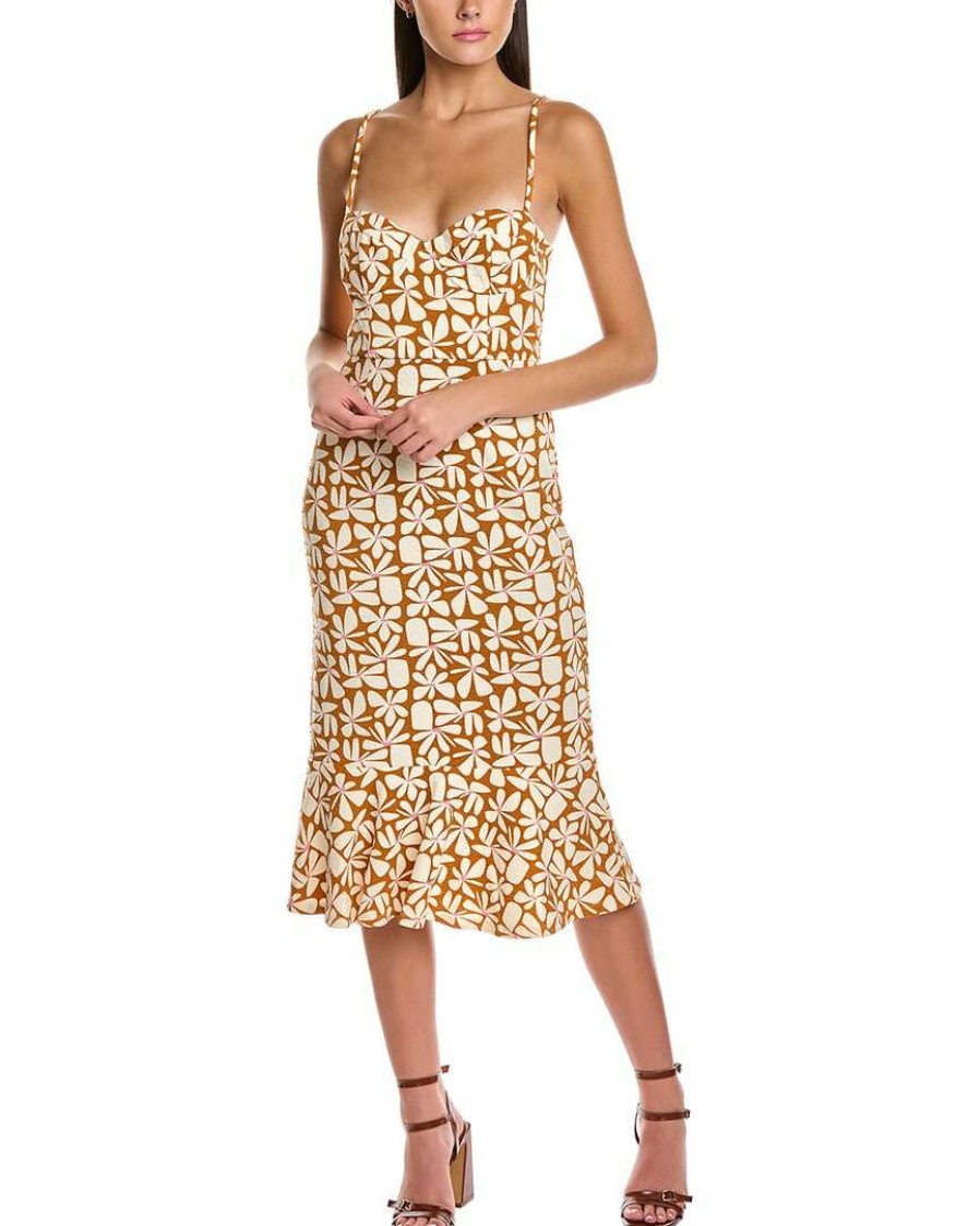 Clothing * | Women Hutch Jolie Midi Dress Brown