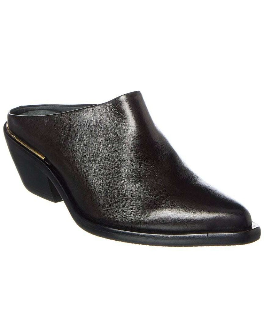 Shoes * | Women Peserico Leather Bootie Black