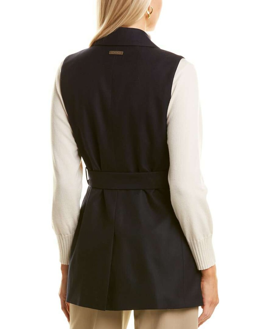 Clothing * | Women Peserico Wool-Blend Waistcoat Beige