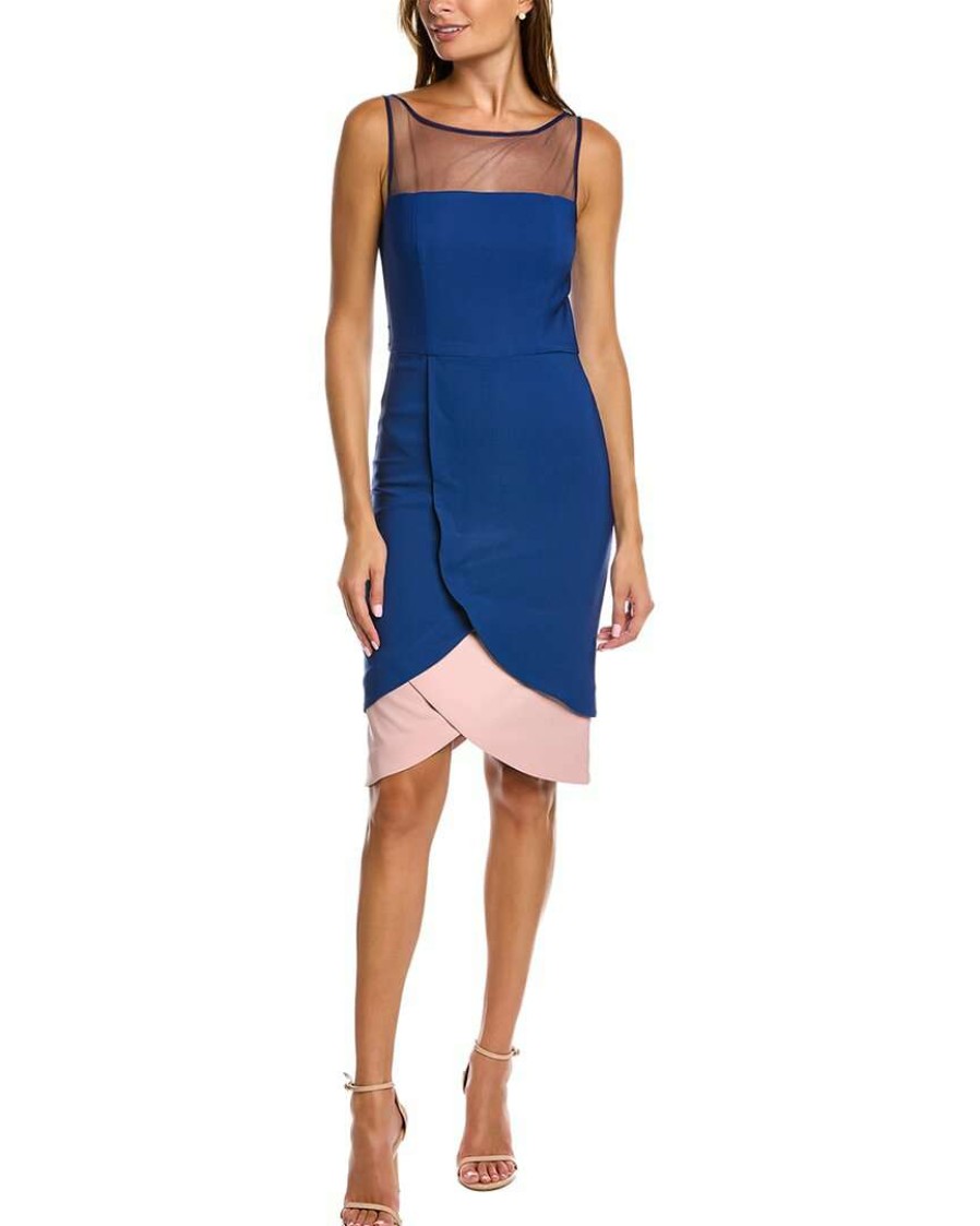 Clothing * | Women Js Collections Lynn Petal Sheath Dress Blue