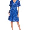 Clothing * | Women Js Collections Skye A-Line Dress Blue