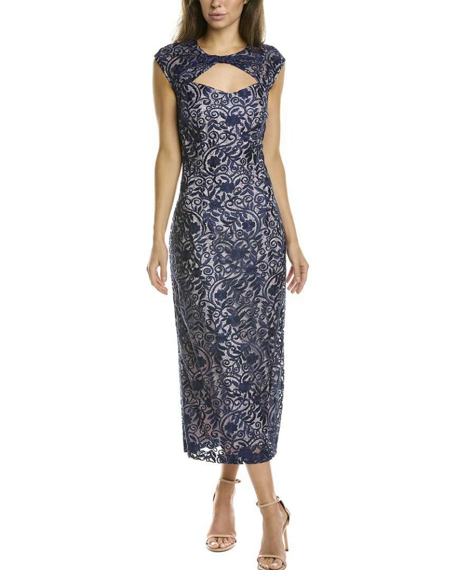 Clothing * | Women Js Collections Daniela Midi Dress Blue