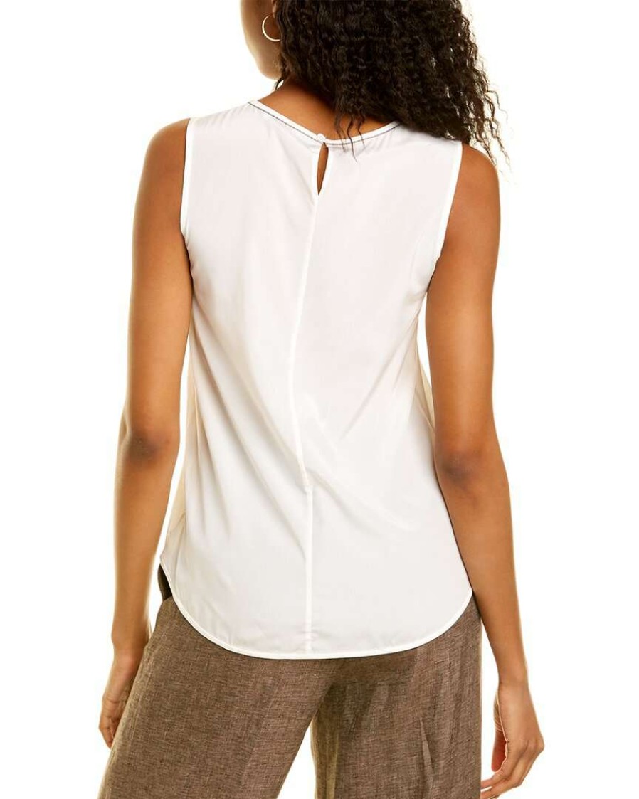 Clothing * | Women Peserico Silk-Blend Top White