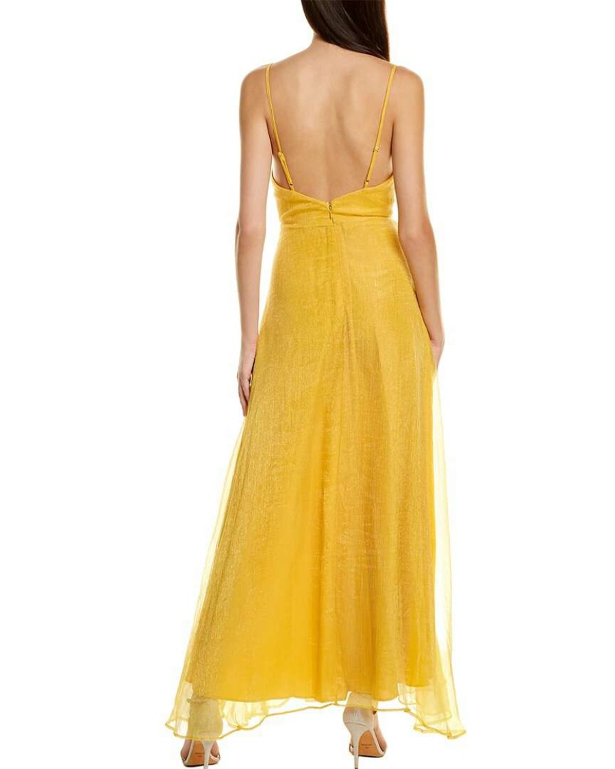 Clothing * | Women Hutch Shimmer Maxi Dress Yellow