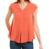 Clothing * | Women Peserico Silk-Blend Top Red