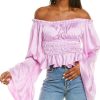 Clothing * | Women Hutch Off-The-Shoulder Top Purple