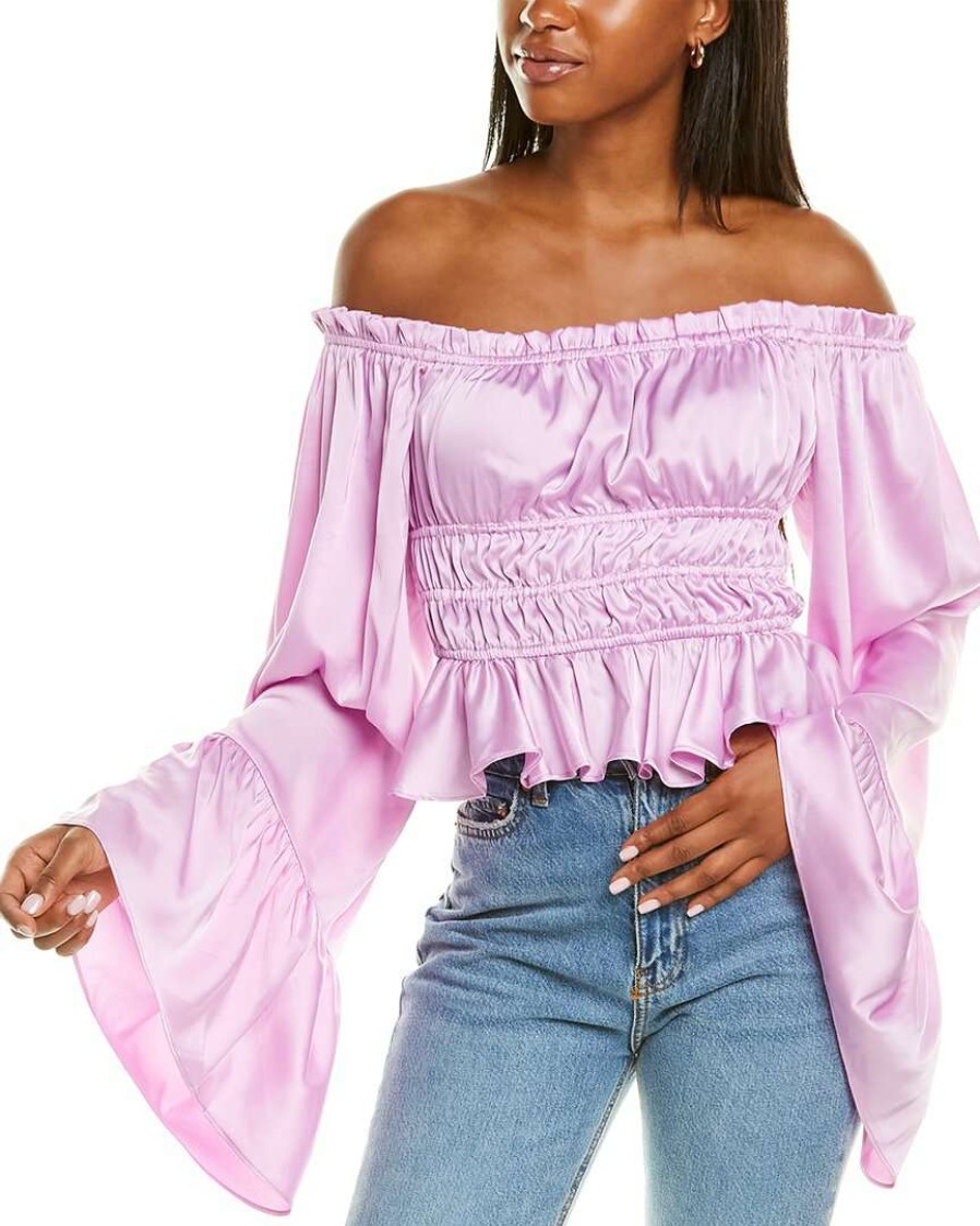 Clothing * | Women Hutch Off-The-Shoulder Top Purple