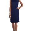 Clothing * | Hutch Womens Houndstooth Above Knee Sheath Dress Cobalt/Black