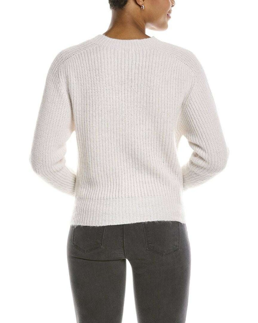 Clothing * | Women Peserico Crewneck Alpaca & Wool-Blend Sweater White