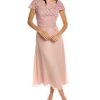 Clothing * | Women Js Collections Laura Chiffon Midi Dress Pink