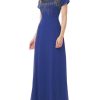 Clothing * | Js Collections Womens Embellished Maxi Evening Dress Navy Royal