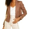 Clothing * | Women Peserico Double-Breasted Linen Jacket Brown