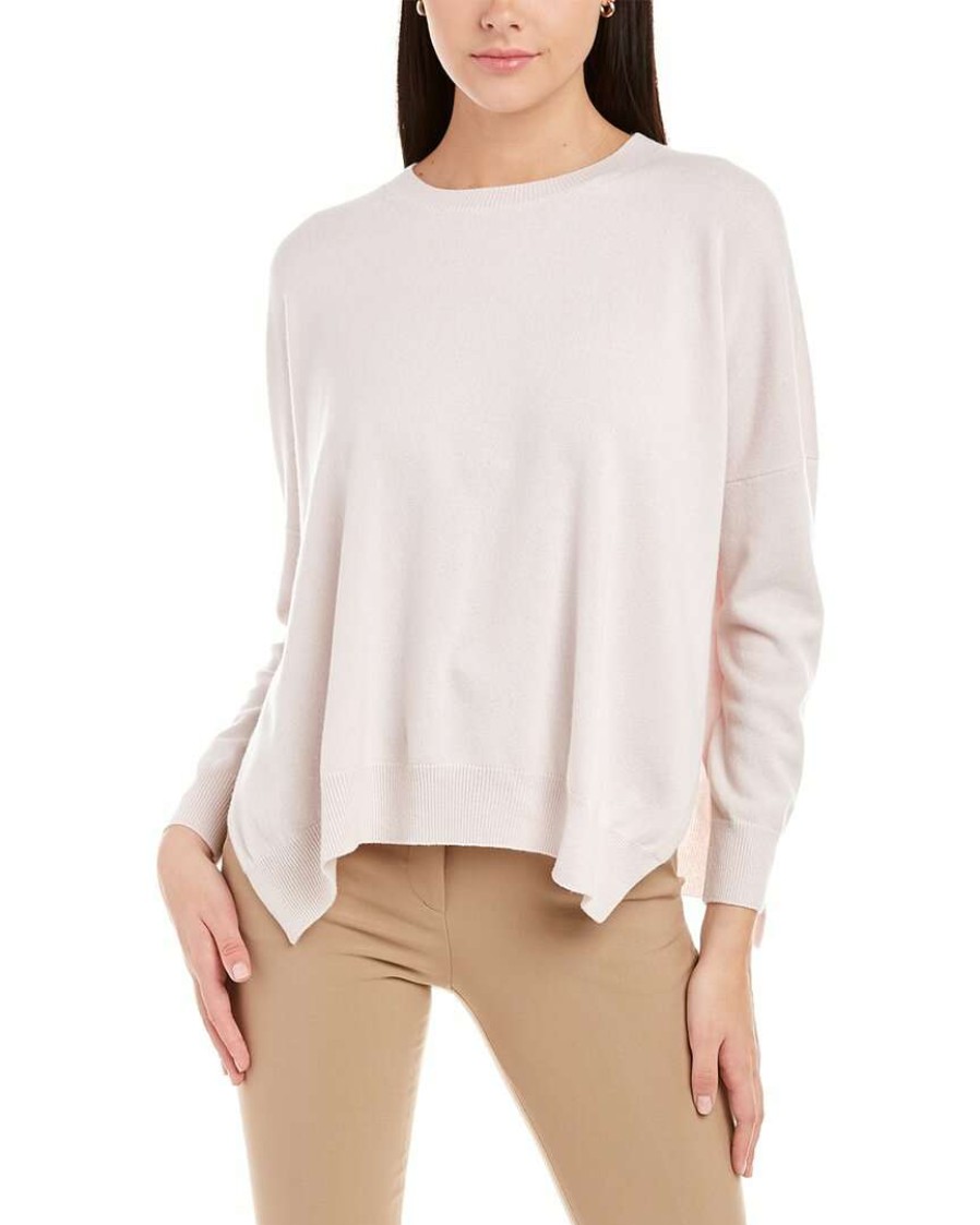 Clothing * | Women Peserico Boxy Wool, Silk, & Cashmere-Blend Sweater Pink