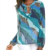 Clothing * | Hutch Women Meadow Top In Blue Color Fields