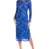 Clothing * | Women Js Collections Juniper Midi Dress Blue