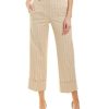 Clothing * | Women Peserico Fringe Linen-Blend Pant Beige