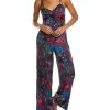 Jumpsuits-Rompers * | Women Hutch Villa Tropical Jumpsuit Blue